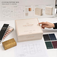 Boîte cadeau magnétique personnalisée de luxe pour stylo à peptides, emballage rigide pour flacon avec insert en EVA, OEM