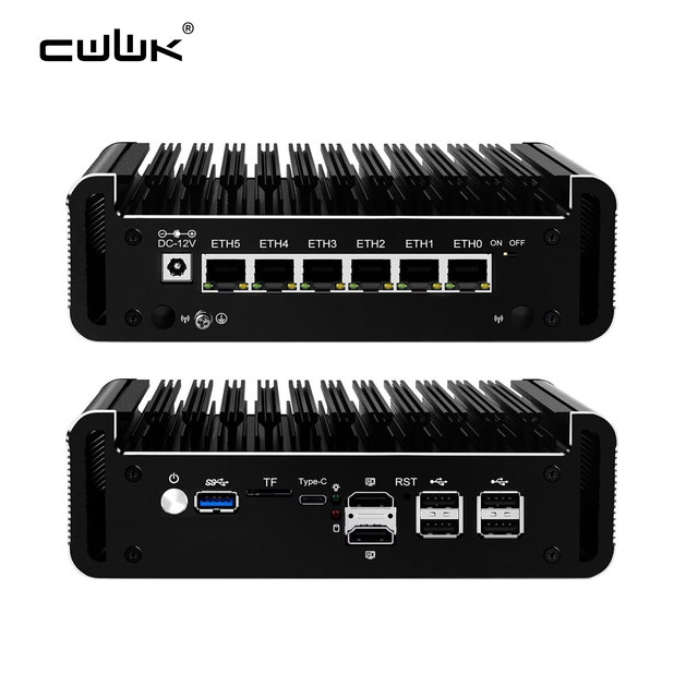 CWWK F11 Firewall Mini PC N150 6 x 2.5GbE i226V LAN AES-NI DDR5 2x NVMe OPNsense Micro Router Appliance Fanless pfSense Hardware