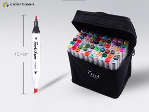 40pcs 60pcs 80pcs 168pcs Tactile Corbeau professionnel à double pointes alcoolisées ensemble <span class=keywords><strong>de</strong></span> stylo marqueur personnalisé OEM boîte fournitures d'art - Product Image 4