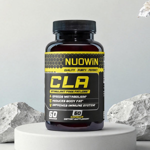 Brûleur <span class=keywords><strong>de</strong></span> graisse <span class=keywords><strong>CLA</strong></span> avancé en capsules à croquer : Accélère la dégradation des graisses, raffermit le corps, soutient la remise en forme et la <span class=keywords><strong>perte</strong></span> <span class=keywords><strong>de</strong></span> <span class=keywords><strong>poids</strong></span>, 0,5 g, 60 gélules - Product Image 1