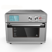 Four à air chaud numérique carré en acier inoxydable 25L, sans huile, pour usage domestique et en camping-car, électrique