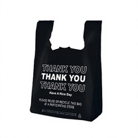 Sacs en PE transparents avec poignées, sacs à t-shirts réutilisables, sacs de courses pour supermarchés