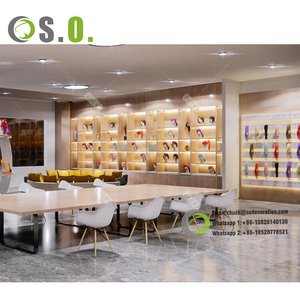 ขายปลีกร้านทําผมเฟอร์นิเจอร์ต่อผมวิกผมร้านค้าชั้นวางจอแสดงผลผมมนุษย์ตู้แสดงผล LED - Product Image 5