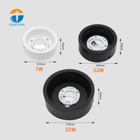 Plafonnier LED décoratif d'intérieur avec spot, base GX53, IP44, CRI90 élevé, anti-éblouissement, design moderne pour la maison et le bureau