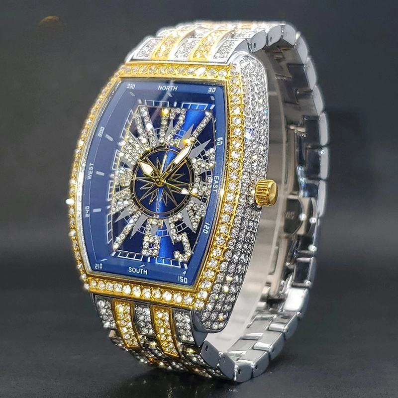 silver Gold+ blue dial