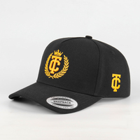 Casquette de baseball en coton de haute qualité, personnalisée, à 5 panneaux, avec logo brodé 3D et boucle en plastique, visière incurvée