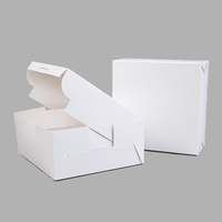 Boîte à gâteau personnalisée de dessert de pâtisserie de cadeau d'anniversaire de papier de carton blanc de catégorie comestible avec la fenêtre claire