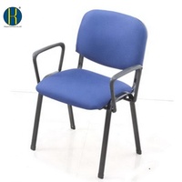 Chaise de bureau en tissu empilable, sans roulettes, pour ordinateur