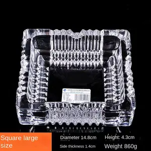 Glass crystal ashtray creative and personalized home living room large outdoor office customized printing corporate logo
