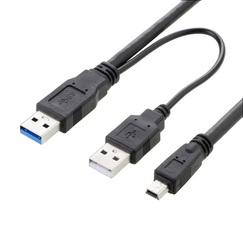 Cantell USB 3.0 một nam để Mini 10pin USB 2.0 một nam y Splitter đĩa cứng cáp 60cm