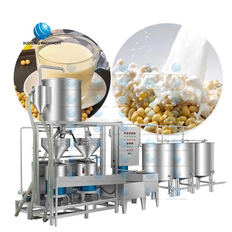 Máquina para hacer leche de soja de acero inoxidable, máquina comercial para hacer leche de soja, maquinaria de procesamiento de productos de soja