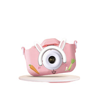 Appareil photo instantané miniature de style dessin animé pour enfants, vidéo, écran 2,0 pouces, matériau en gel de silicone, cadeau de Noël parfait pour
