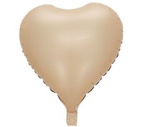 Ballon en aluminium Emay de 18 pouces, crème caramel, blanc, en forme de cœur et d'étoile, à l'hélium, populaire pour la Saint-Valentin et la décoration de mariage
