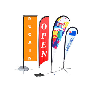 Nuoxin Custom Promotion Outdoor Advertising Flags Banners Teardrop Feather Beach Flags