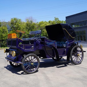 Véhicule de tourisme électrique à énergie nouvelle, type calèche Victoria ou calèche Cendrillon, bleu-violet, à deux rangées de sièges, pour la vente en gros - Product Image 4
