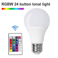 Ampoule LED RGBW 5W à Succès Commercial, Économie d'Énergie, Culot E26, Ampoule Colorée avec Télécommande pour Modes d'Éclairage Changeants, 120V