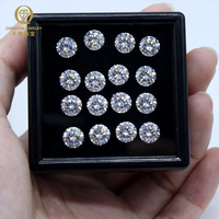 Pierre de Moissanite en vrac en gros du fabricant, testée au diamant, 0,8-10 mm, couleur D, VVS, Moissanite Melee sans certificat