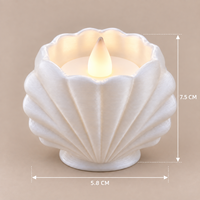 Élégant chandelier en coquille de conque imprimé en 3D en PLA pour bougie chauffe-plat LED, spirale texturée effet soie, style féminin, décoration côtière, cadeaux
