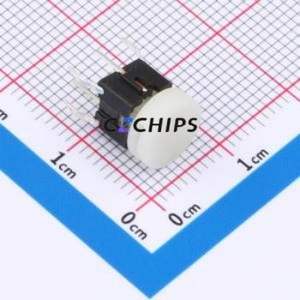 TSL06121-083B330BF-1BC2-002F Tactile Switch Through hole-6P,6x6mm Switch Single Pole Single Throw Round Button 1.8N 6mm - Product Image 1