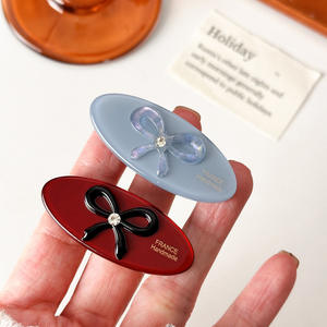 Kinling مخصص وصول جديد متعدد الألوان الماس القوس البيضاوي كليب الجانب خلات دبوس الشعر - Product Image 4