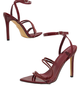 Sandales de soirée pour femmes UP-4118r, tendance mode printemps-été, talons aiguilles super hauts, bout pointu, semelle en caoutchouc - Product Image 1