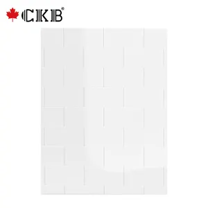 CKB 5 ans de garantie 3mm d'épaisseur ABS acrylique avec Texture Rectangle blanc douche Surround panneau mural