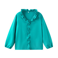 Chemisier à volants à manches longues pour femme, style européen et américain, nouvelle collection printemps/été, ODM toutes saisons