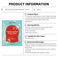 Gant exfoliant doux pour le corps à bulles, éponge de douche exfoliante, gant de toilette exfoliant pour le corps, mousse riche et dense