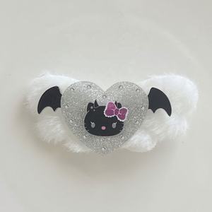Charmes en résine Sweet Cool Y2k <span class=keywords><strong>Demon</strong></span> Kt Cat Love Heart, chaton à ailes blanches, bricolage, artisanat, décorations, accessoires pour téléphone portable, accessoires pour cheveux - Product Image 5