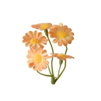 Kepala Bunga Daisy Mini Buatan dari Kain Sutra, Bunga Chamomile untuk Aksesoris Rambut DIY, Buket Pernikahan & Dekorasi Rumah