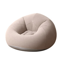 Meilleur prix Portable pliable flocage gonflable simple sphérique paresseux chaise longue loisirs de plein air salon air canapé