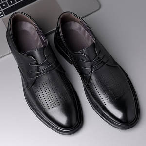 Fashionable Casual Breathable Men's Fabric Mesh Upper Lace-up Waterproof High-quality Business Antiskid Dress <b>Shoes</b> Trend Style - Product Image 1