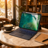 Nouvel étui clavier détachable compatible iPad Pro 10,5 pouces, sans fil, rotation à 360 degrés, support multi-angles réglable, pavé tactile