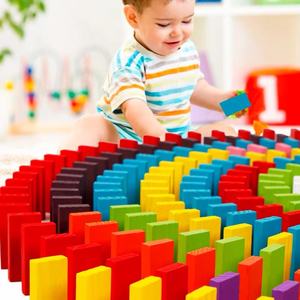 Wholesale Custom Jumbo Sublimation <strong>Dominoes</strong> Set Mexican <strong>Train</strong> Colored Wood Blocks Game <strong>Toy</strong> for Age 5-7 Years - Product Image 2