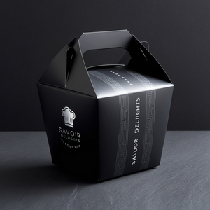 SGP Tùy Chỉnh Kraft Giấy Bánh Takeaway Hộp Với Xử Lý Có Thể Tái Chế Nướng Bánh Ngọt Hộp Cửa Sổ Dập Nổi Matt Cán In Ấn - Product Image 3