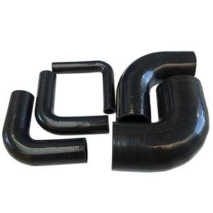 ท่อซิลิโคนสีดำทนความร้อนสูงสำหรับท่อไอดีเทอร์โบชาร์จ ข้อต่อโค้ง 90 องศา ท่อถังน้ำ ขึ้นรูปและตัด - Product Image 2