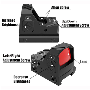 Mira Telescópica Táctica DD04 con Punto Rojo y Láser, Diseño Ligero a Prueba de Golpes, Aleación de Aluminio, Montaje de 20 mm para Deportes al Aire Libre - Product Image 2
