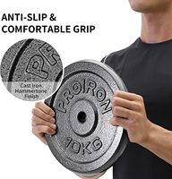 PROIRON-placas de parachoques, equipo de gimnasio, calidad, ejercicio de Fitness, placas de peso de hierro fundido sólido, discos de pesas, 2x5KG