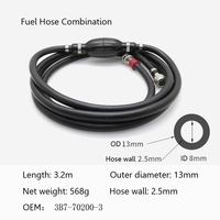Kit de conduite de carburant pour moteur hors-bord, réservoir de carburant externe épaissi de grande capacité 24L avec tuyau et connecteurs, compatible avec les moteurs hors-bord Mercury