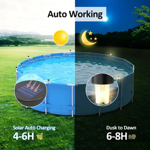Lampe solaire <span class=keywords><strong>LED</strong></span> étanche en acier inoxydable pour <span class=keywords><strong>piscine</strong></span>, à poser au <span class=keywords><strong>sol</strong></span>, pour clôture de <span class=keywords><strong>piscine</strong></span> extérieure, accessoires décoratifs - Product Image 2