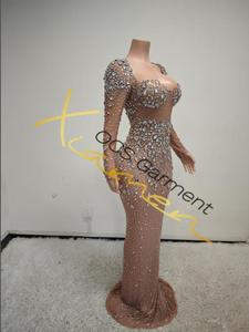 MF ชุดเดรสออกงานแบบหรูหราสำหรับผู้หญิงชุดงานพรอมแขนกุดพิมพ์ลายหรูหราสง่างาม - Product Image 5