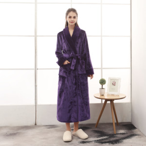 Peignoirs en flanelle imprimés sur mesure, multi-tailles, pour homme et femme, hôtel Hilton, douche, <span class=keywords><strong>spa</strong></span>, 100% polaire corail - Product Image 4