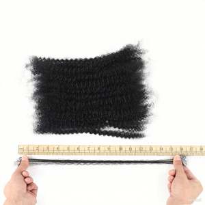 Cabello Humano Brasileño Remy 100% Virgen al por Mayor, de Alta Calidad, Afro Rizado, a Granel, con Doble Trama a Máquina para Trenzas y Rastas - Product Image 5