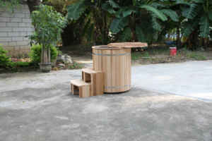 Bañera fría de recuperación de baño de hielo de madera de cedro rojo de precio más barato con revestimiento de acero inoxidable - Product Image 4