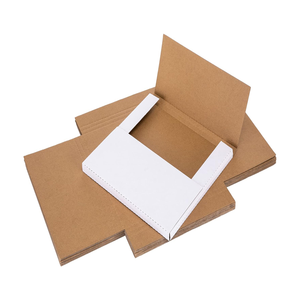 Cajas de envío de cartón personalizadas, producto de <span class=keywords><strong>disco</strong></span> de papel marrón Kraft, embalaje corrugado, <span class=keywords><strong>caja</strong></span> de paquete de <span class=keywords><strong>vinilo</strong></span> Lp Record Mailer - Product Image 1
