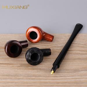 Muxiang Tobacco Pipe Solid Wood Straight Type Handcrafted Smoking Pipe For Personal Gift - Product Image 4
