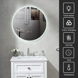 Espejos de Baño Redondos Inteligentes con Pantalla Táctil LED Personalizables - Product Image 3
