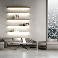 Juego de sofá de cuero modular minimalista moderno de 1 2 3 plazas para sala de estar u oficina diseño elegante para hoteles edificios de oficinas