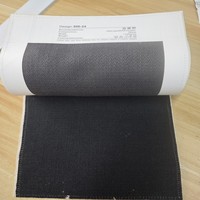 Tissu texturé en mélange de lin de couleur foncée, rouleaux de tissus d'ameublement pour rideaux, coussins, salon