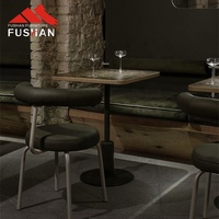 Ventes directes d'usine de meubles assortis de table et de chaises en métal de style moderne pour restaurants, hôtels et cafés